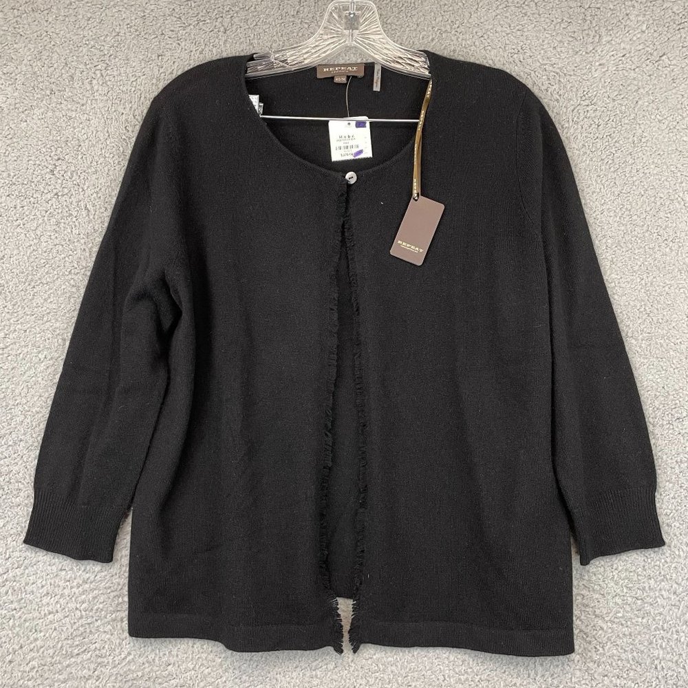 New $275 WOMENS REPEAT CASHMERE 100% CASHMERE CARDIGAN SWEATER SIZE M